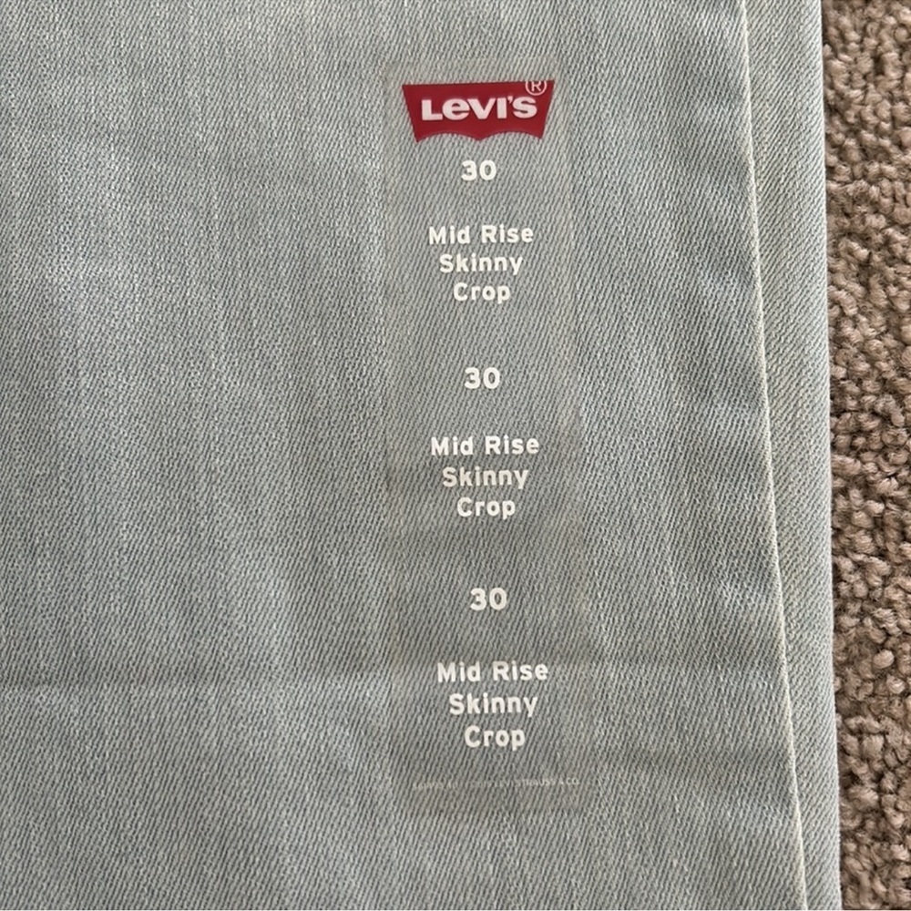 🆕 Levi’s Mid Rise Skinny Crop Jeans Size 30 - Picture 3 of 6